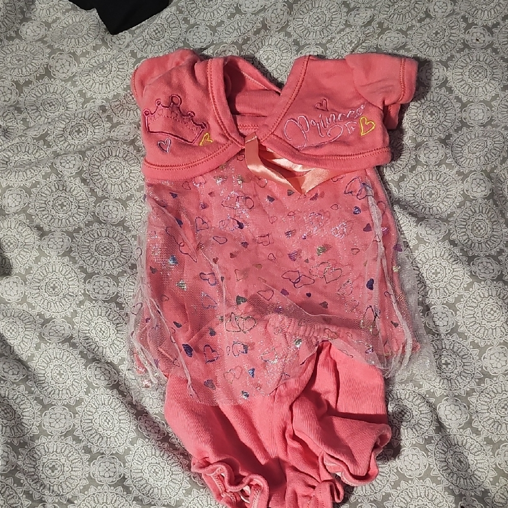 Pink Baby Dress with Tulle Overlay
